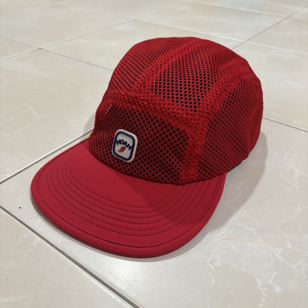 Noah NY Core Logo Red Camp Hat Adjustable Strapback Lightweight NYC Running Bike